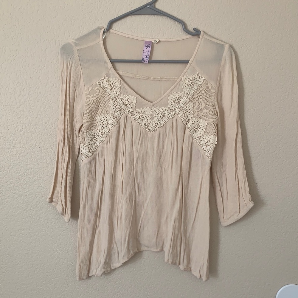 Cream Lace Blouse: Francesca’s